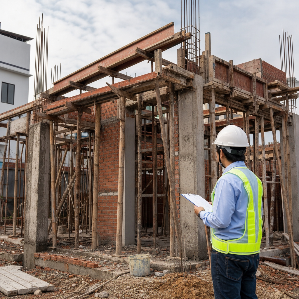 Kiểm soát phần thô trong quy trình tổng thầu thi công nhà ở trọn gói