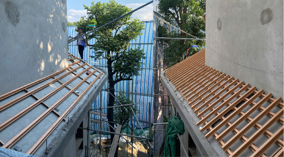 thi công mái nhà chống nóng